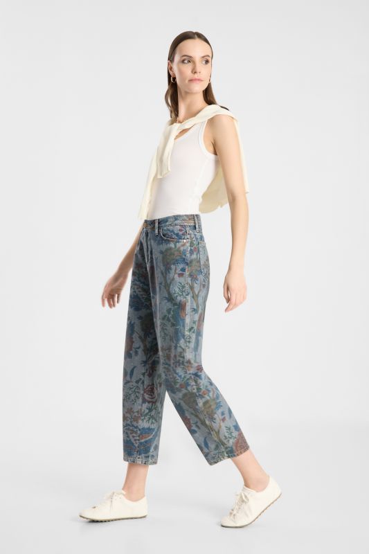 Hanni 7/8 Flower Denim