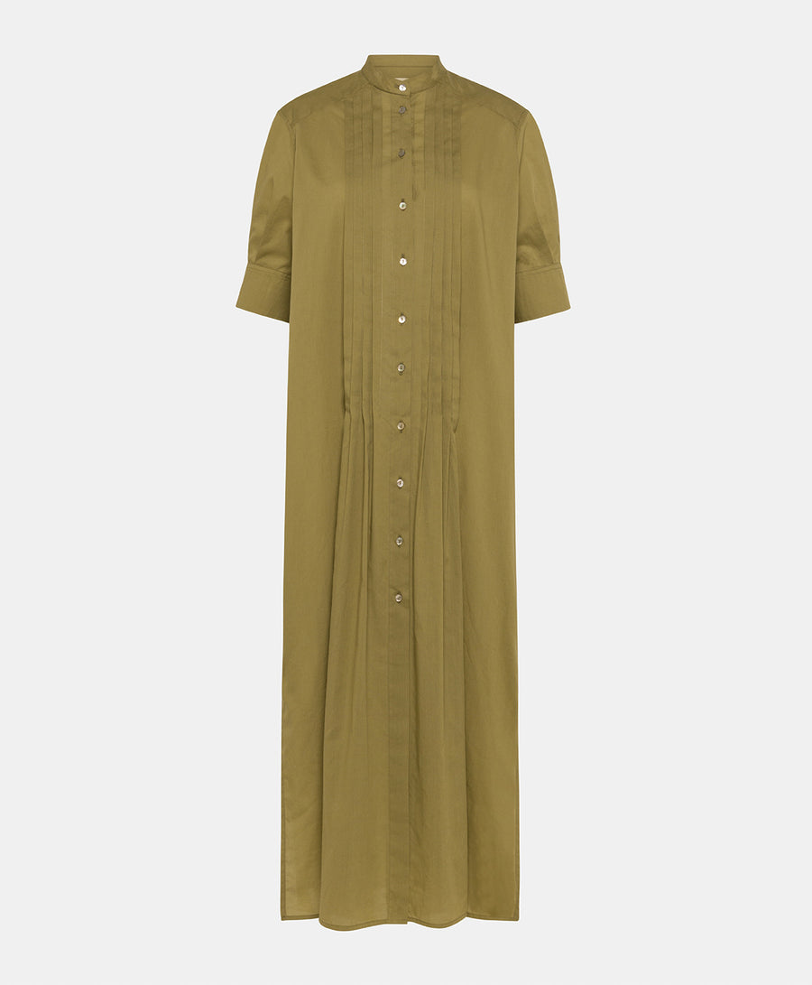 SEAN DRESS IN COTTON VOILE - AVOCADO