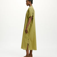 SEAN DRESS IN COTTON VOILE - AVOCADO