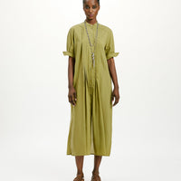 SEAN DRESS IN COTTON VOILE - AVOCADO
