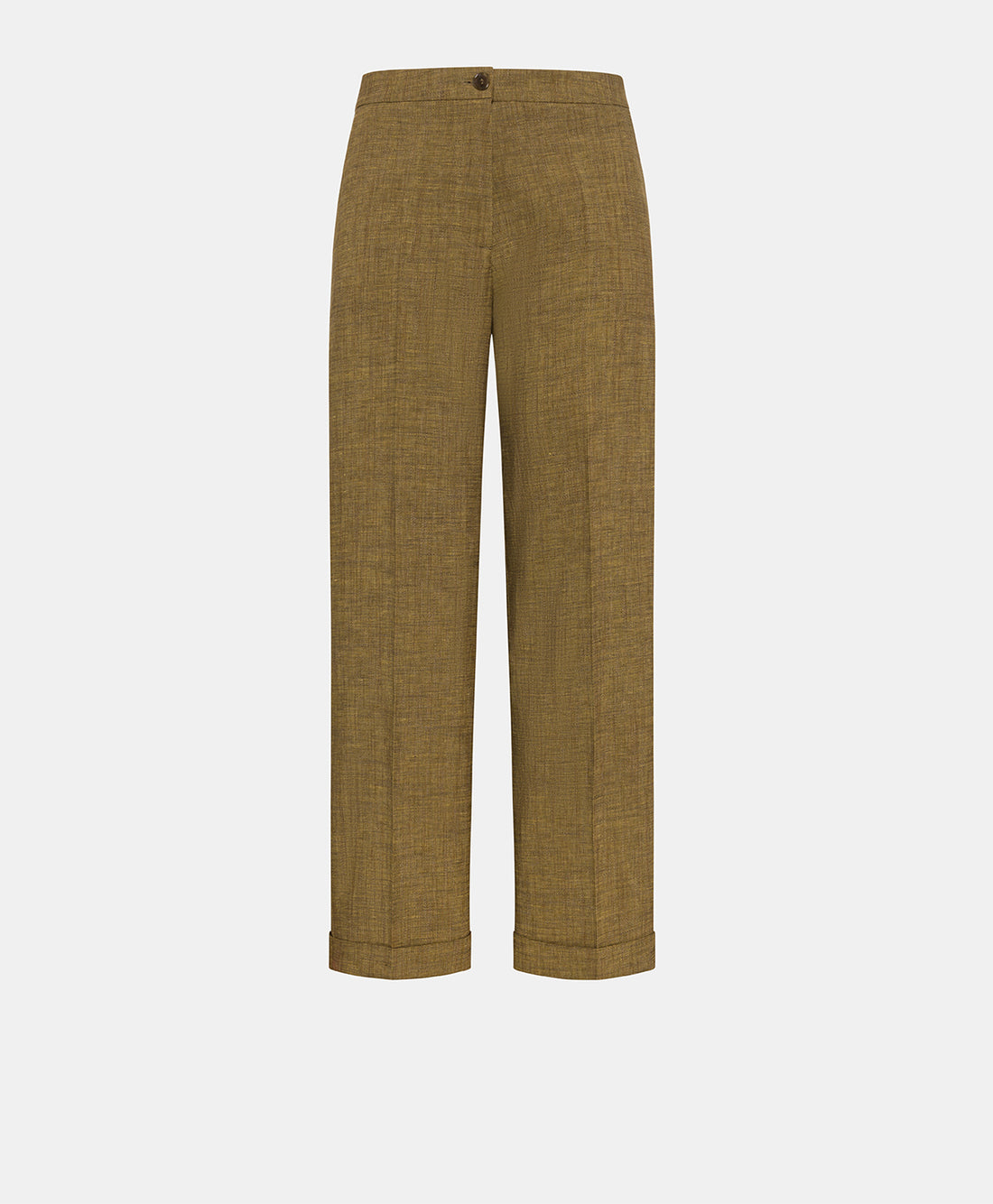 THIAGO PANTS IN VISCOSE AND LINEN - OIL