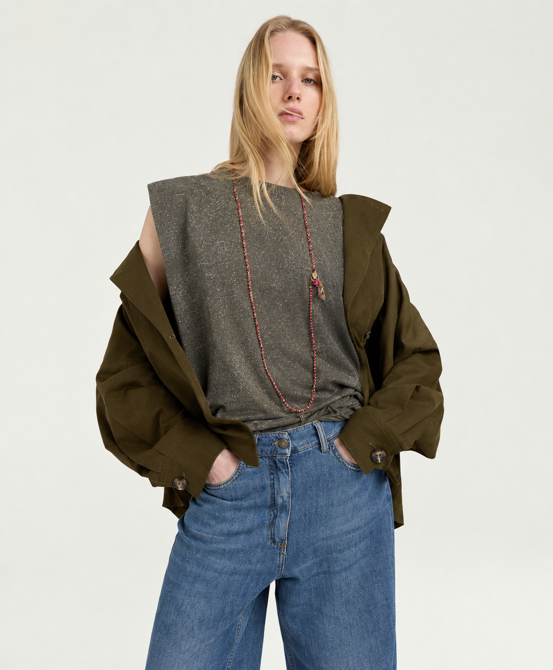 ENNA T-SHIRT IN LAMINATED JERSEY