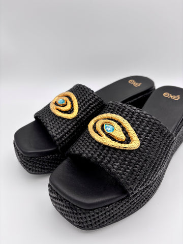 Exé Shoe Textured Raffia: 890 Feliz